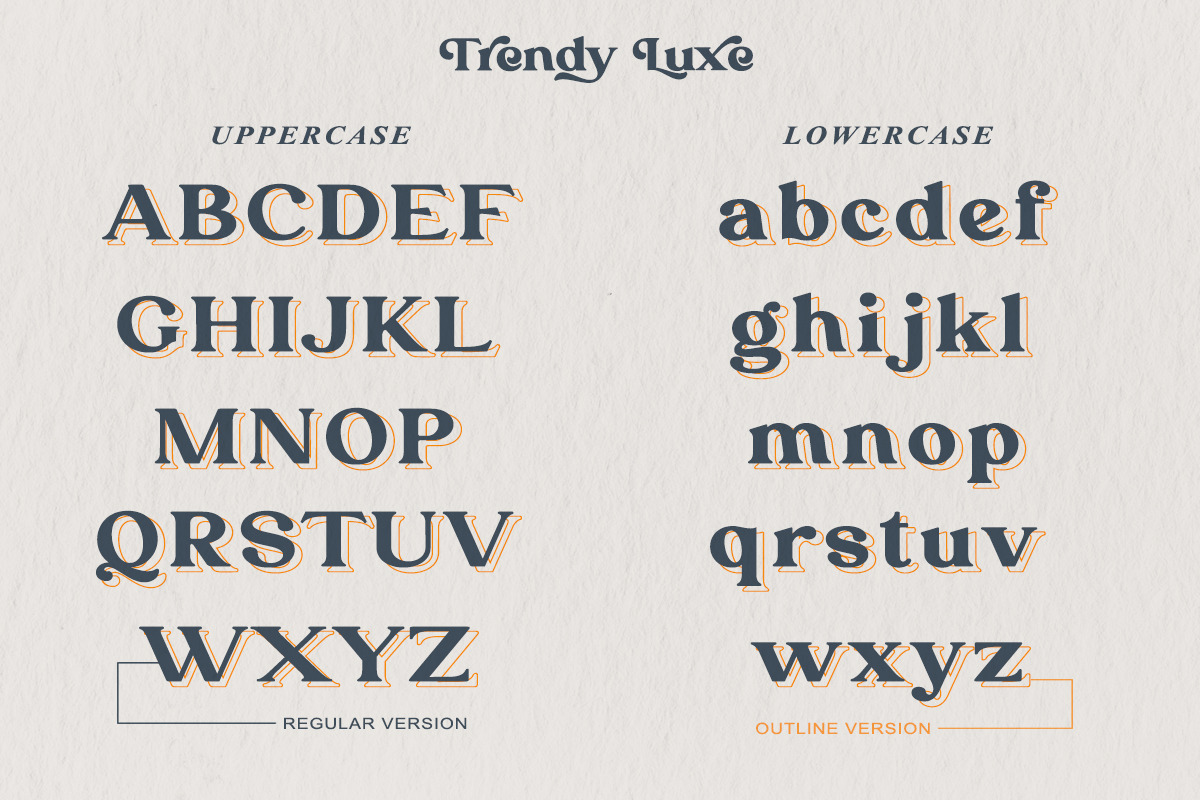 Trendy Luxe, a Font by Soft Creative (Photo 12 of 13)