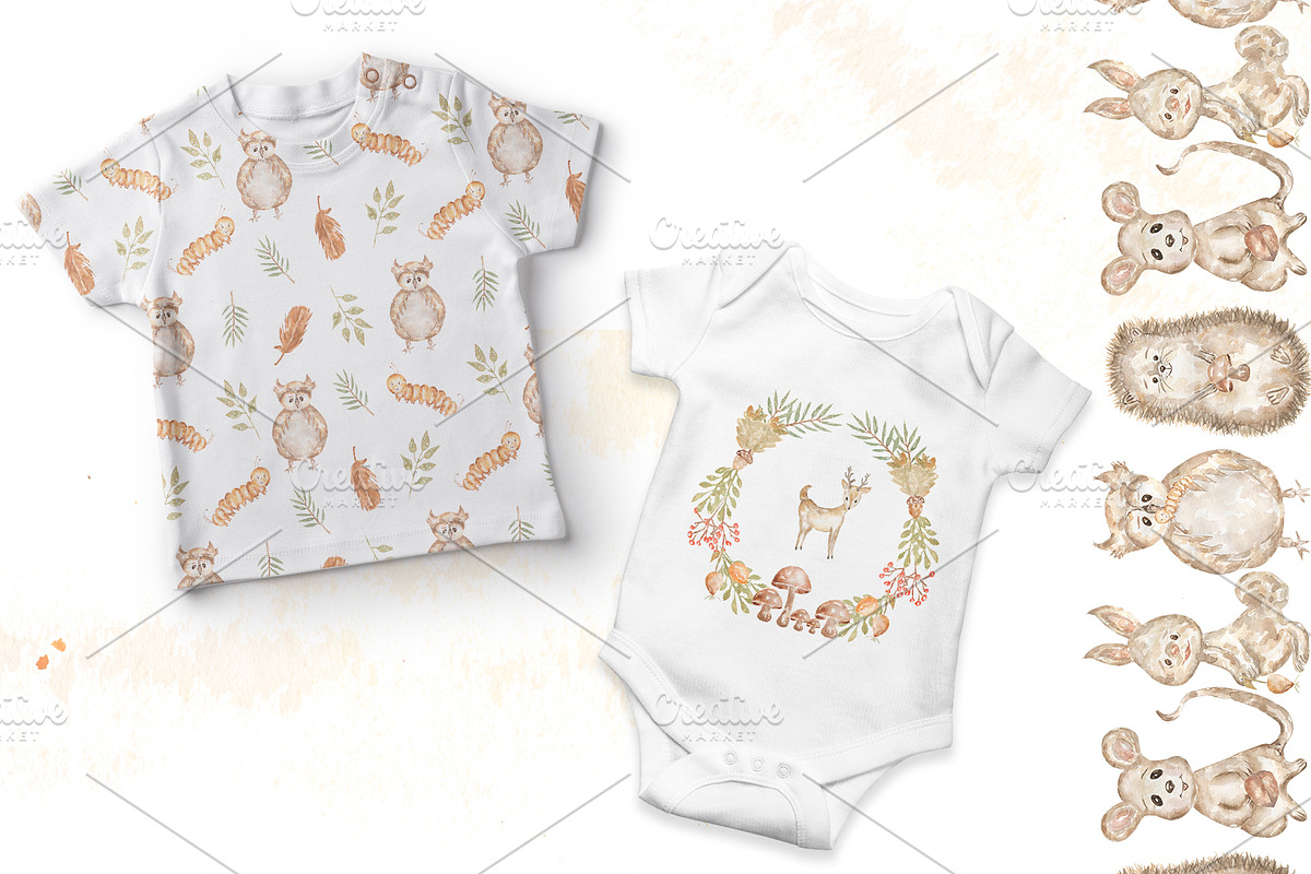 Cute Woodland Friends Collection, an Animal Illustration by MayaNavits (Photo 11 of 12)