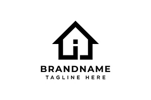 Letter I Home Modern Logo, a Branding & Logo Template by Pray Art Design Studio