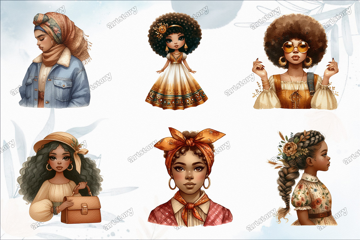Cute Juneteenth Girl Clipart, an Illustration by designcity5 (Photo 3 of 5)