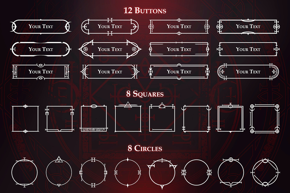 Dark Alchemy UI Set, an Object Illustration by Olga Ryzychenko (Photo 6 of 10)