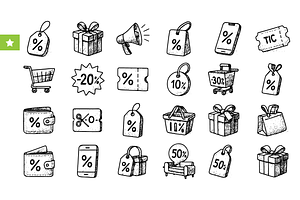 Discount Sale Set, an Object Graphic by RT Studio