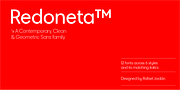 Redoneta, a Sans Serif Font by Rafael Jordan (Thumbnail 1 of 9)