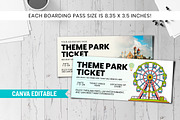 Theme Park Trip Ticket Template, a Card Template by Snapybiz (Thumbnail 1 of 10)