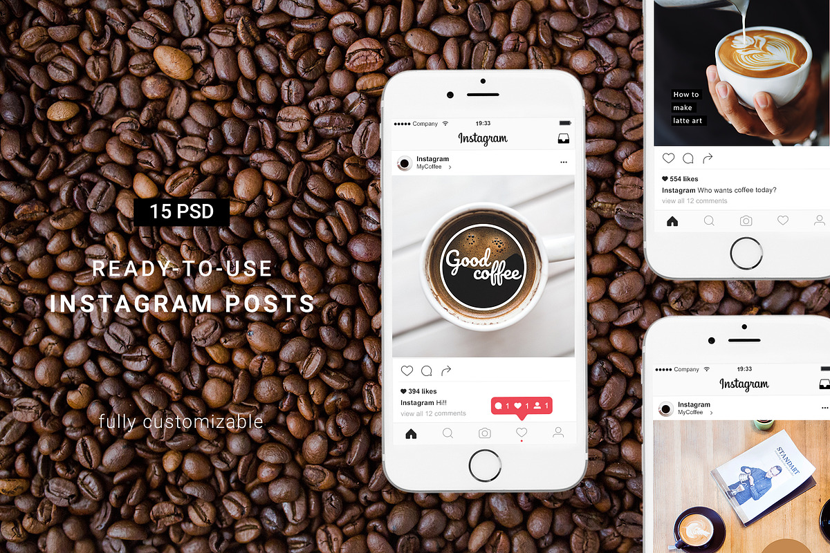 Hint of Coffee Instagram pack, a Social Media Template by Social Templates (Photo 1 of 5)