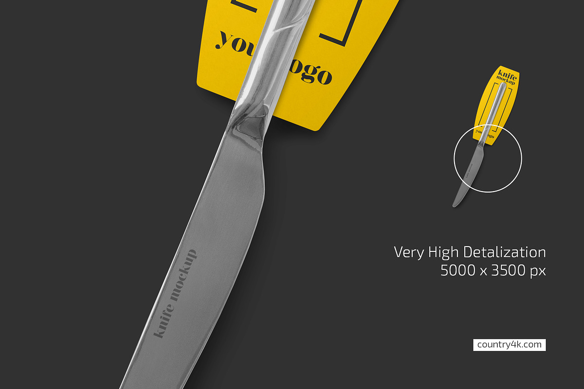 Fork and Knife with Label Mockup, a Product Mockup by Country4k (Photo 3 of 4)
