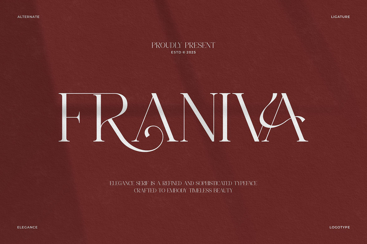 Franiva || Modern Elegant Serif Font, a Serif Font by Ermedia Studio (Photo 1 of 10)