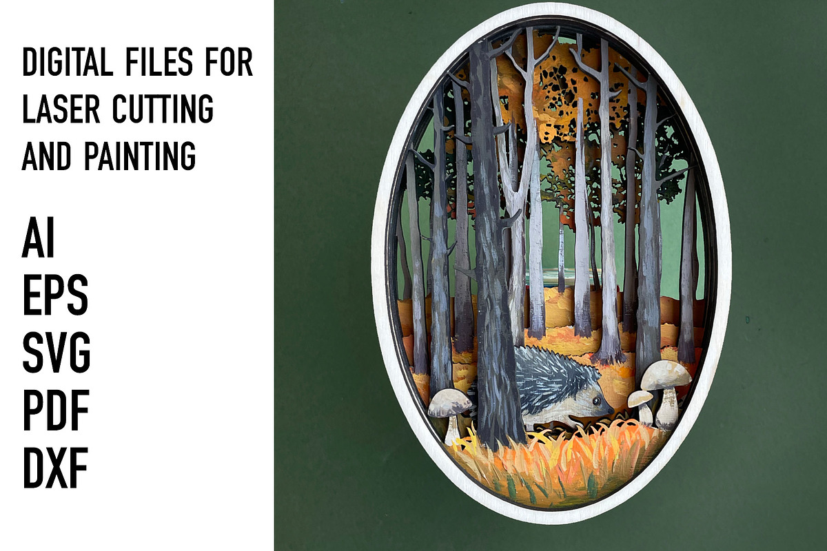 Forest Woodland Oval SVG Bundle, an Object Graphic by HelloWood (Photo 2 of 4)