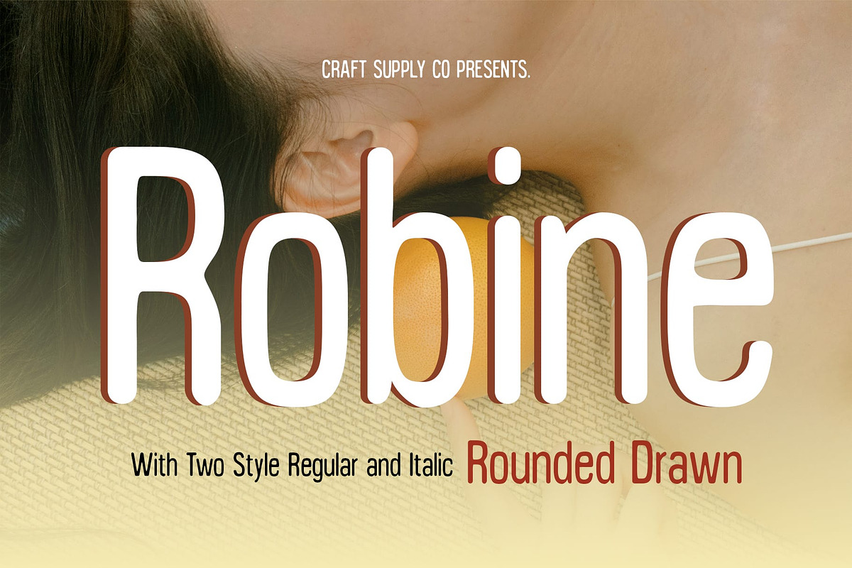 Robine Rounded Drawn, a Sans Serif Font by Craft Supply Co. (Photo 1 of 8)
