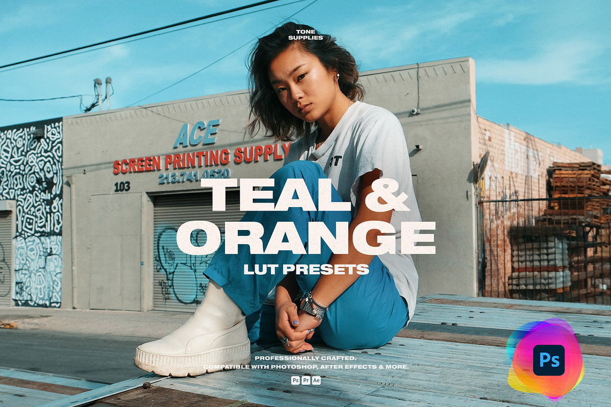 Orange & Teal LUT Presets Photoshop, a Preset Add-On by TONE SUPPLIES (Photo 1 of 10)
