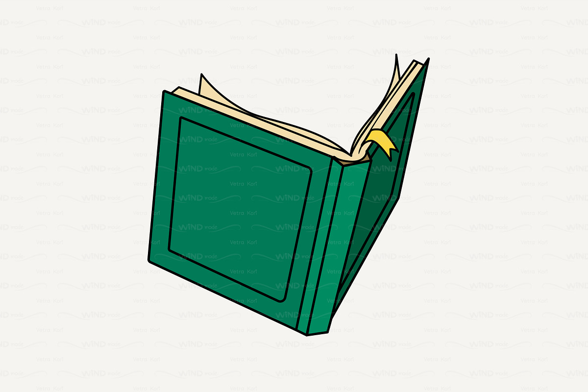 vector open book green, an Object Graphic by WINDmade
