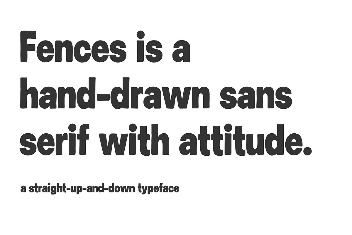Fences - handmade sans typeface, a Handwritten Font by Supersimbo © (Photo 2 of 14)