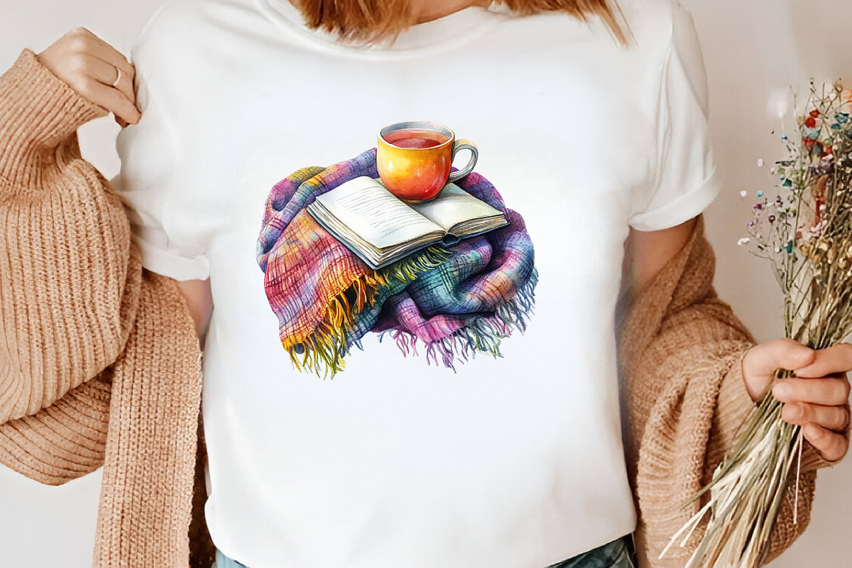 Watercolor Book Lover Clipart Bundle, an Illustration by Canvas Craft (Photo 5 of 9)