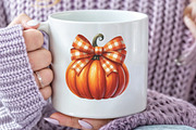 Fall Pumpkin Coquette Bows Clipart, an Illustration by CraftArtStudio (Thumbnail 5 of 6)