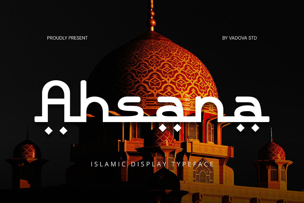 Ahsana Islamic Display Typeface Font, a Sans Serif Font by Vadovastd (Photo 1 of 7)