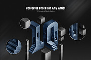 Grim Shader Photoshop Brushes, a Brush Add-On by brushapes.com (Thumbnail 2 of 11)