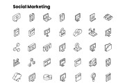 2000+ Isometric Icons Set, an Outline Icon by Brickclay (Thumbnail 8 of 37)
