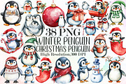 Winter Penguin Christmas Penguin, an Illustration by Sublimation Artist (Thumbnail 1 of 6)