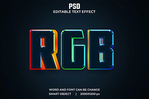 RGB 3d Editable Psd Text Effect, a Layer Style Add-On by bdrobin
