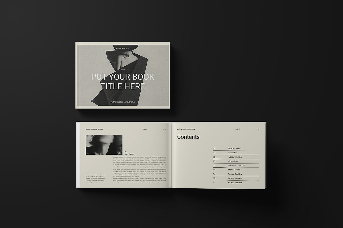 Book Title Layout Design Landscape, a Magazine Template by DesignCrest (Photo 6 of 15)