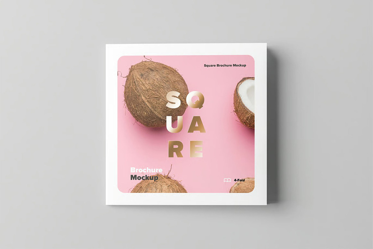 Four Fold Square Brochure Mock-up, an Advertising Mockup by zippypixelstudio (Photo 11 of 13)