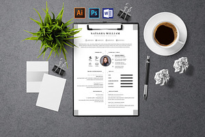 Minimalist CV Resume Template Web