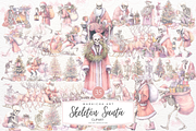 Skeleton Santa Clipart, an Illustration by Markicha Art (Thumbnail 1 of 7)