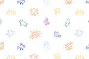 Cute kids drawing doodles on wall, a Person Illustration by PaperTrident (Thumbnail 13 of 14)