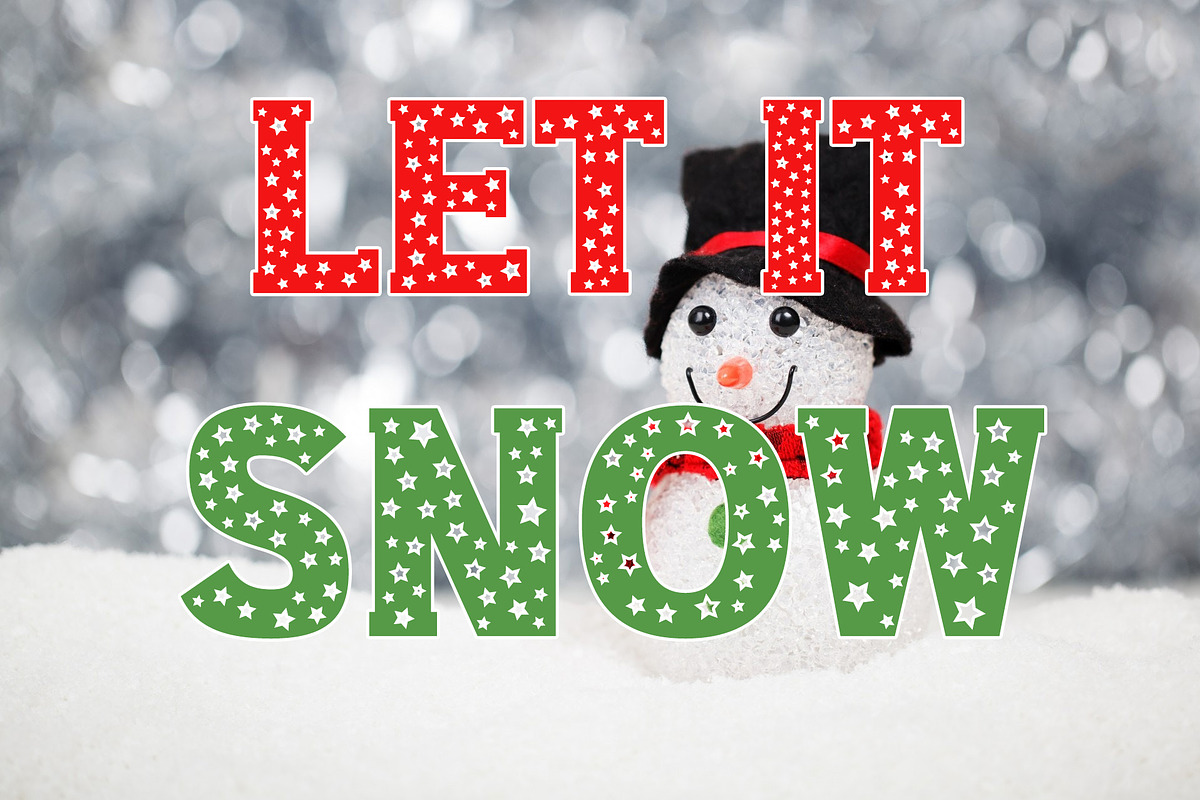 Christmas Stars Font, a Slab Serif Font by vladocar (Photo 3 of 9)