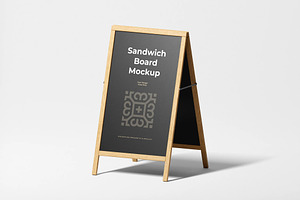 Sandwich A-board Mockup, an Advertising Mockup by zpackcreative