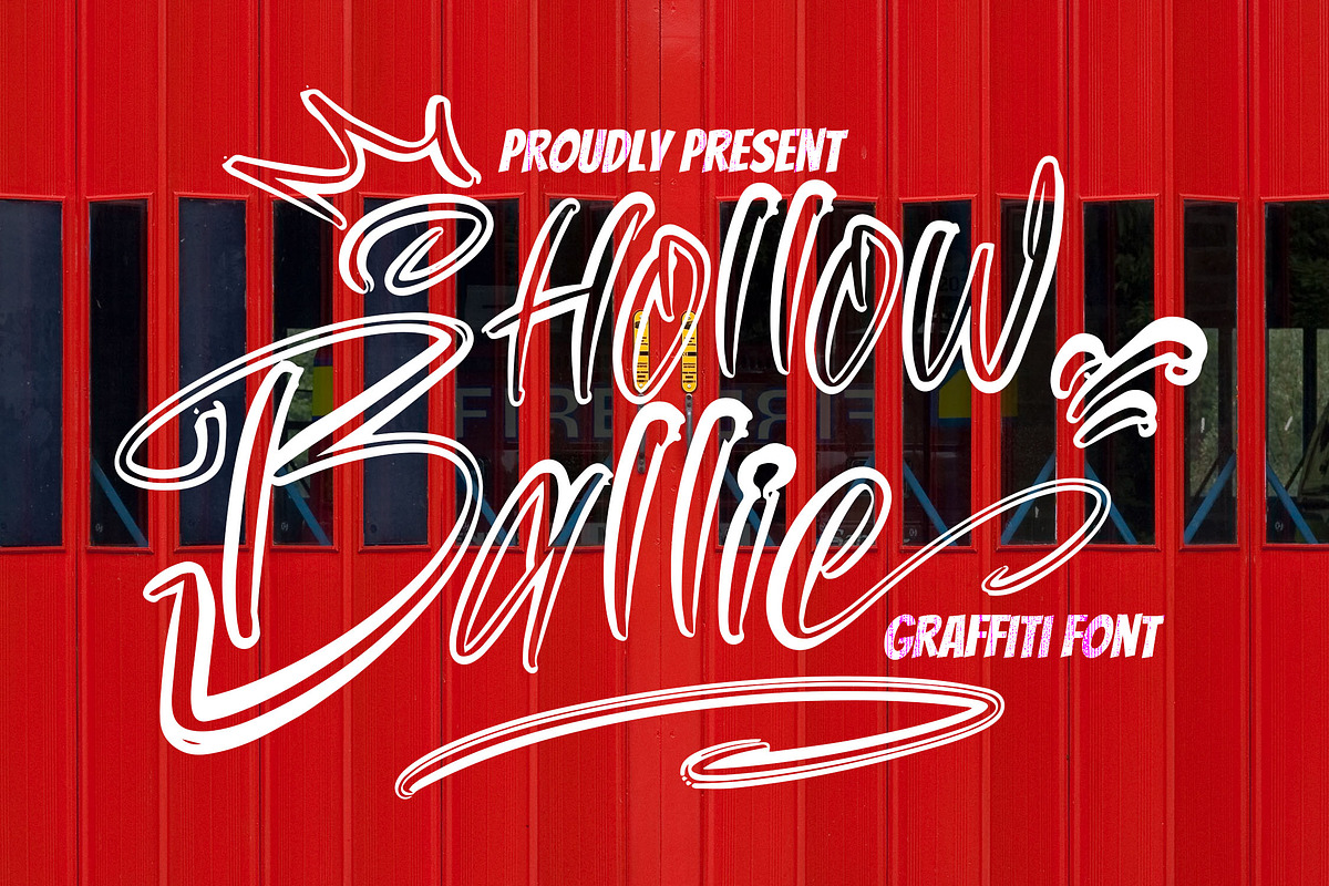 Hollow Ballie - Graffiti Font, a Symbol Font by NTC Graphic (Photo 1 of 9)