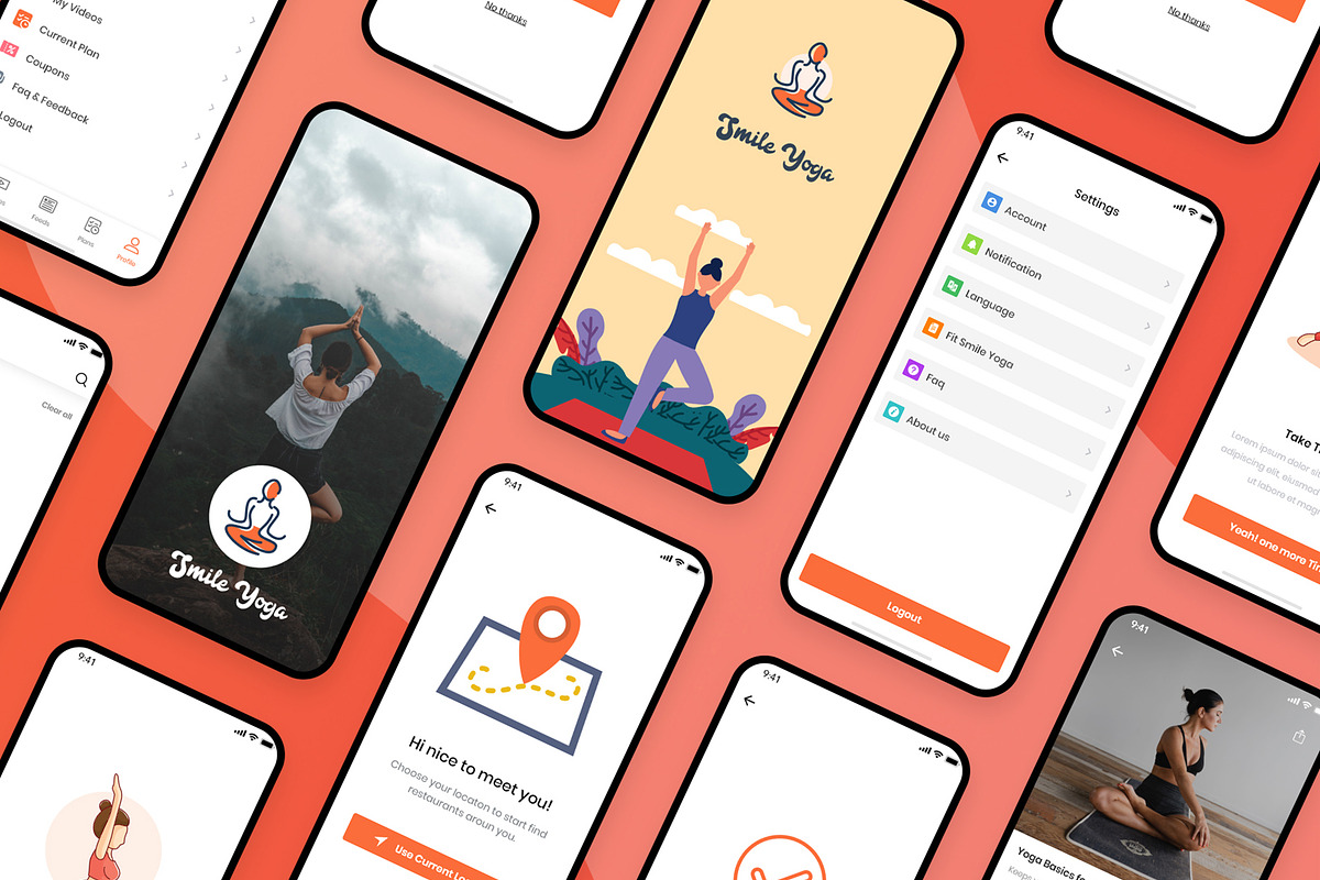 Smile Yoga UI Kit, an UI Kit Template by SyalUIUX (Photo 6 of 11)