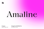 Amaline; Display Serif, a Serif Font by Eko Bimantara (Thumbnail 1 of 8)