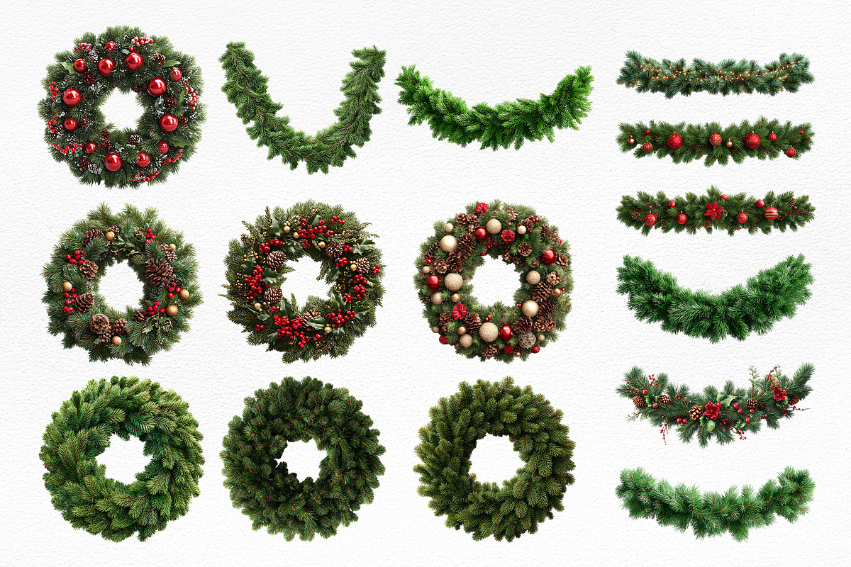 Christmas Collage Clipart Bundle, an Object Graphic by NatalieArtShop (Photo 2 of 10)