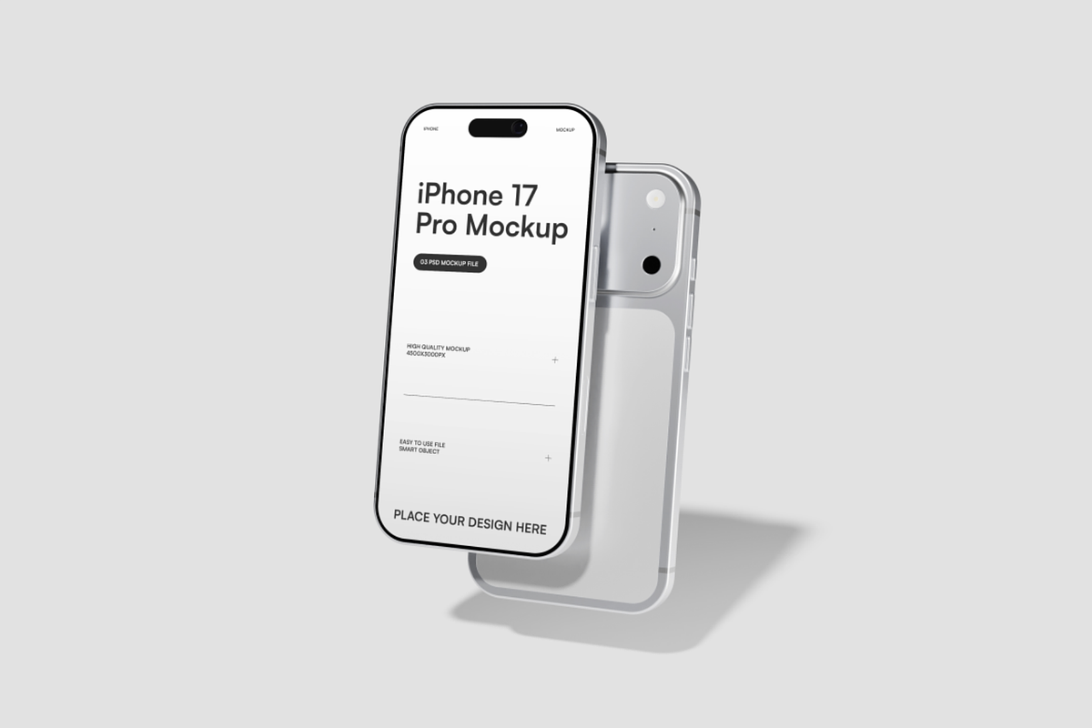 iPhone 17Pro Mockup, an iPhone Mockup by Cekal_std (Photo 2 of 4)