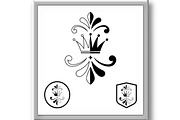 Black heraldic sign, logo, design, an Object Graphic by RODINA (Thumbnail 3 of 3)