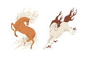Free horses running, galloping set, an Animal Illustration by Good Studio (Thumbnail 3 of 5)