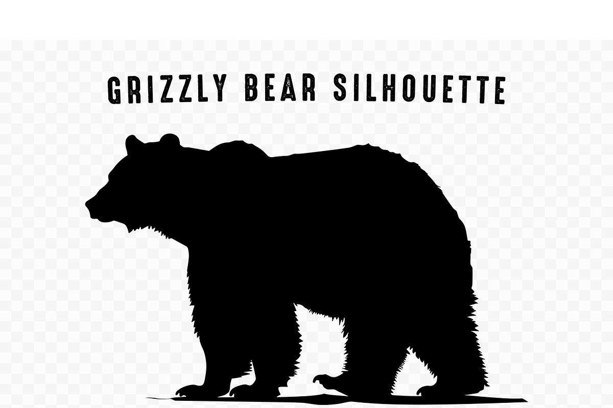 Grizzly Bear Silhouette Clipart Set, an Animal Illustration by Gfx Expert Team (Photo 2 of 3)