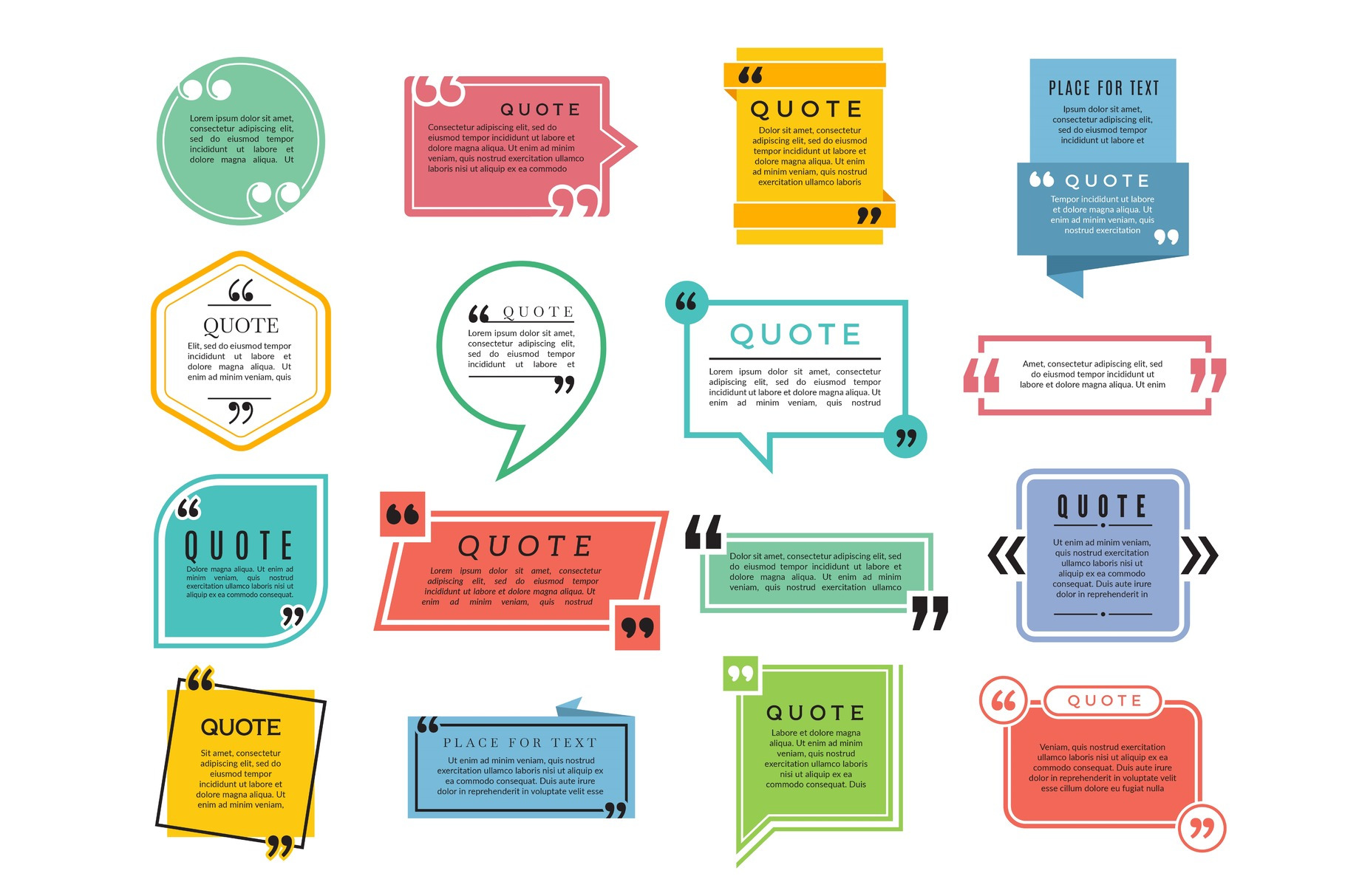 Quotes shapes. Text boxes remark, a Background Graphic by Onyx