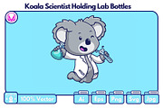 Koala Scientist Holding Lab Bottles, an Animal Illustration by Artstorystudio (Thumbnail 1 of 3)