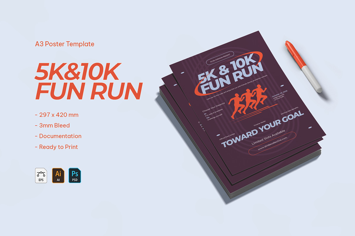 Fun Run - Poster, a Poster Template by VUNIRA (Photo 1 of 2)