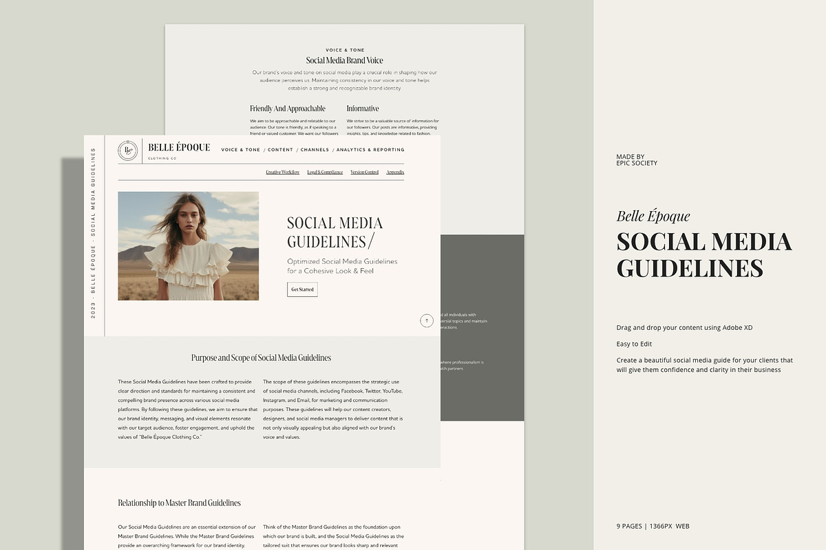 Social Media Guidelines & Templates, a Social Media Template by Epic Society Shop