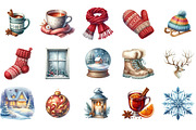 Winter Clip Art, an Illustration by Designking (Thumbnail 2 of 5)