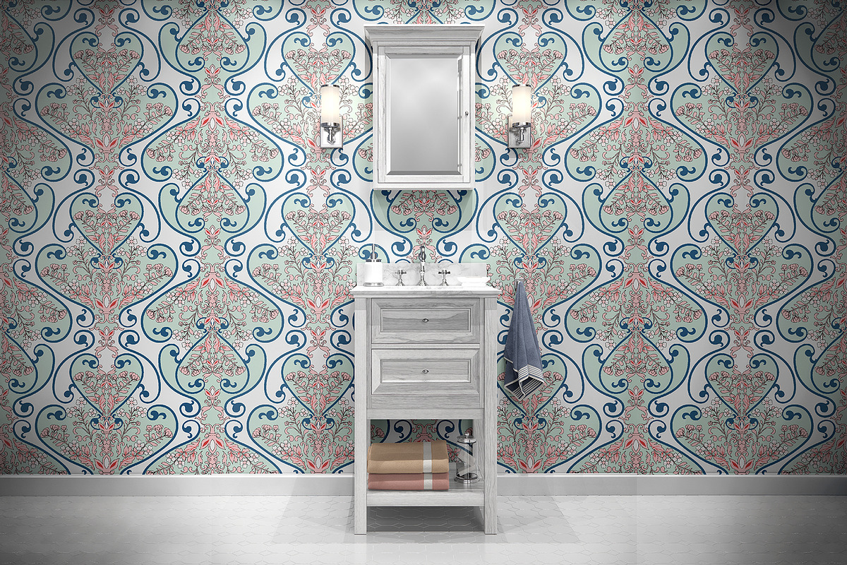 Ornamental Floral Tile Pattern, a Pattern Graphic by StudioGlouna (Photo 6 of 9)