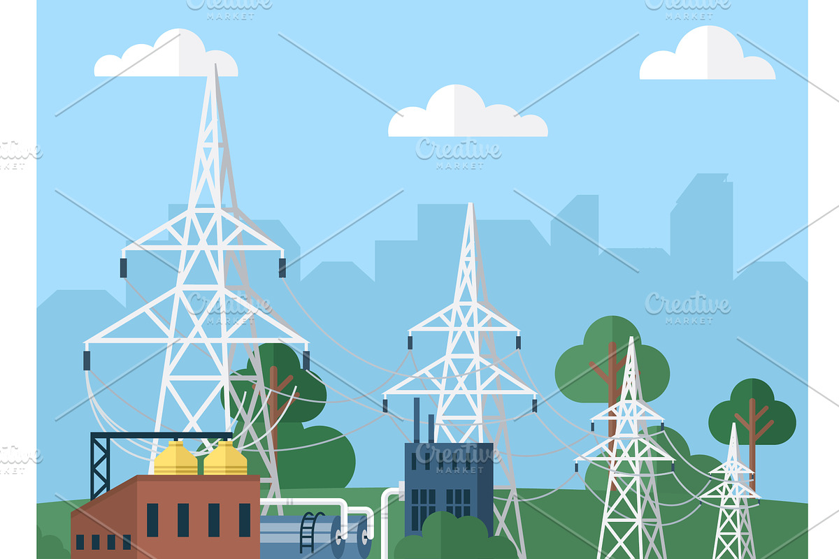 High voltage electricity, an Illustration by robuart