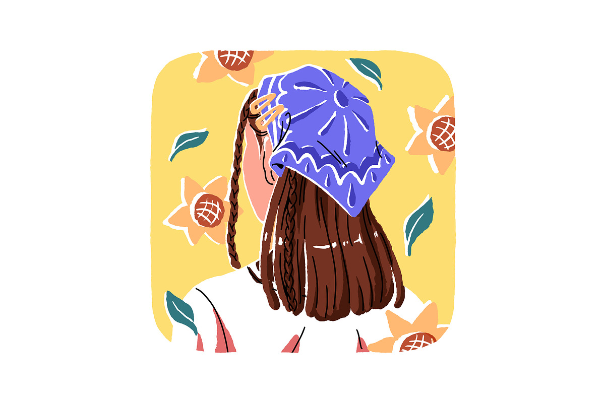 Fashion women hairstyles back view, a Person Illustration by PaperTrident (Photo 4 of 11)
