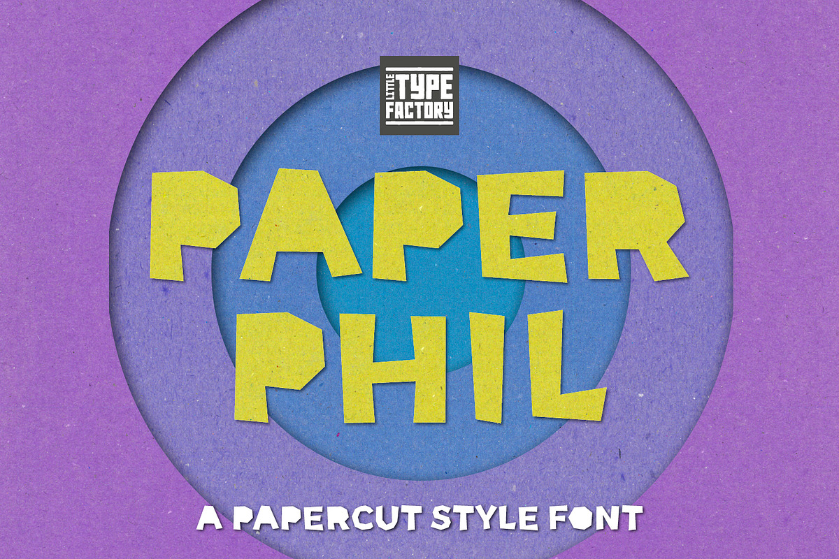 Paper Phil craft font +FREE TEXTURES, a Sans Serif Font by Little Type Factory (Photo 1 of 10)
