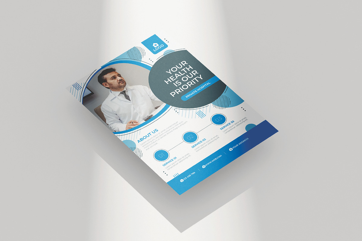 Sale medical health flyer template preview 2
