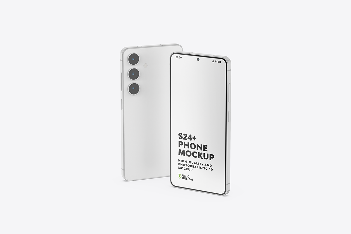 S24+ Phone Mockup, an Android Mockup by UnicDesign (Photo 9 of 10)