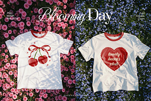 Blooming Day T-Shirt Mockup Bundle, a Shirt Mockup by Goodies.Buro